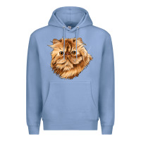 Colony Blue Persian Cat Face Premium Hoodie - LillyAllenDesigns