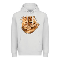 Dove Grey Persian Cat Face Premium Hoodie - LillyAllenDesigns