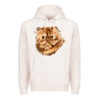 Pale Pink Persian Cat Face Premium Hoodie - LillyAllenDesigns