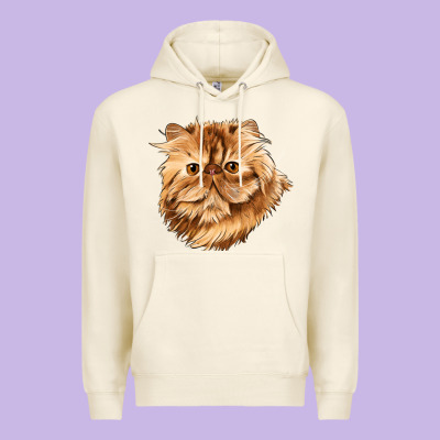 Persian Cat Face Premium Hoodie Designed By Lillyallendesigns