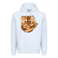 White Persian Cat Face Premium Hoodie - LillyAllenDesigns