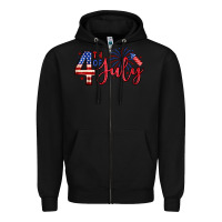 Black 4th of july zillion Zipper Hoodie - Zillion Design Studio