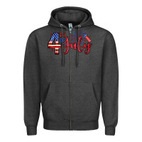 Charcoal Heather 4th of july zillion Zipper Hoodie - Zillion Design Studio