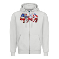Dove Grey 4th of july zillion Zipper Hoodie - Zillion Design Studio
