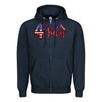 Navy 4th of july zillion Zipper Hoodie - Zillion Design Studio