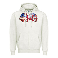 Oatmeal Heather 4th of july zillion Zipper Hoodie - Zillion Design Studio