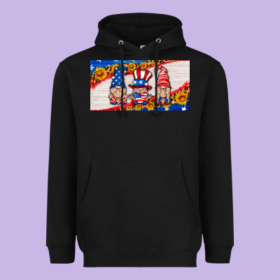Usa Gnome License Plate Heavyweight Hoodie Designed By Hra Design Shop