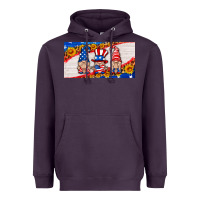Plum usa gnome license plate Heavyweight Hoodie - HRA Design Shop