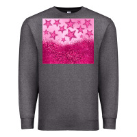 Charcoal Heather pink glitter star Premium Sweatshirt - JahusDesignShop