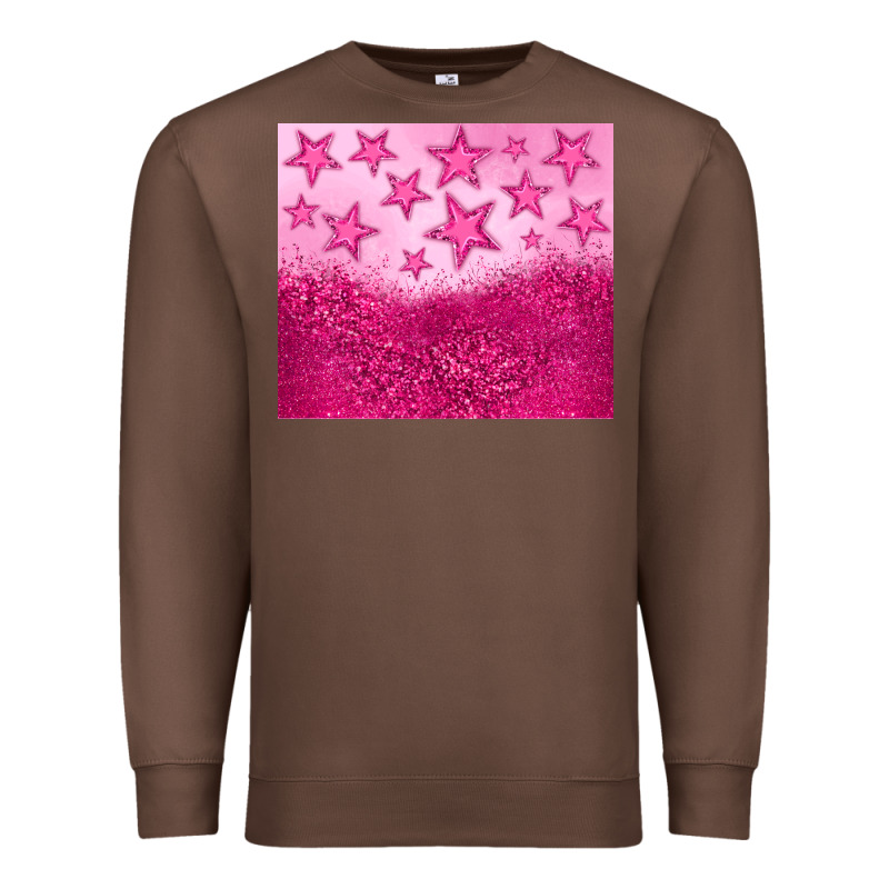 Pink Glitter Star Premium Sweatshirt by JahusDesignShop | Teevron