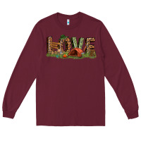 Burgundy love camping Long Sleeve Tee - texasbilliewilder