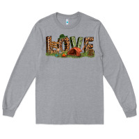 Heather Grey love camping Long Sleeve Tee - texasbilliewilder