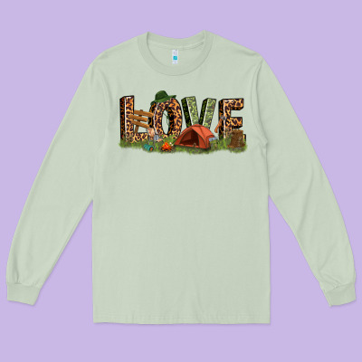 Love Camping Long Sleeve Tee Designed By Texasbilliewilder