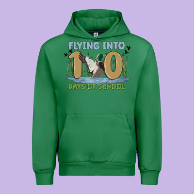 Flying Into 100 Days Of School Urban Hoodie Designed By Maliassmallbusiness