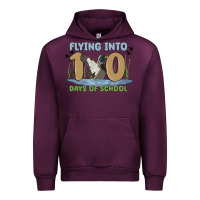 Mauve Wine flying into 100 days of school Urban Hoodie - MaliasSmallBusiness