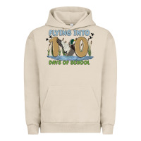 Pigment French Oak flying into 100 days of school Urban Hoodie - MaliasSmallBusiness