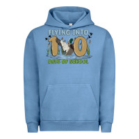 Pigment Pebble Blue flying into 100 days of school Urban Hoodie - MaliasSmallBusiness