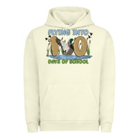 Pigment Pistachio flying into 100 days of school Urban Hoodie - MaliasSmallBusiness