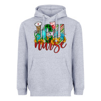 Heather Grey christmas icu nurse Heavyweight Hoodie - FaDigitalArtStudio