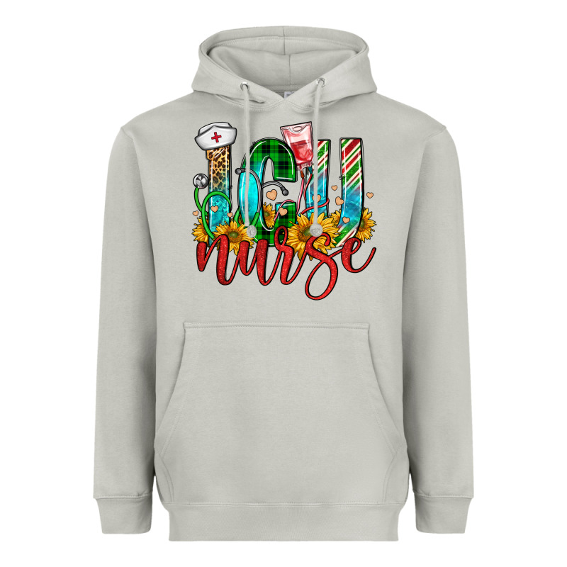 Christmas Icu Nurse Heavyweight Hoodie by FaDigitalArtStudio | Teevron
