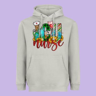 Christmas Icu Nurse Heavyweight Hoodie Designed By Fadigitalartstudio