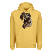 Antique Gold Tyrannosaurus T Rex Face Premium Hoodie - LillyAllenDesigns