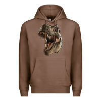 Chestnut Tyrannosaurus T Rex Face Premium Hoodie - LillyAllenDesigns