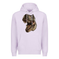 Lilac Tyrannosaurus T Rex Face Premium Hoodie - LillyAllenDesigns