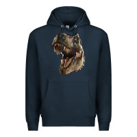 Navy Tyrannosaurus T Rex Face Premium Hoodie - LillyAllenDesigns