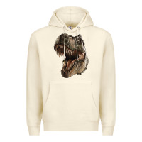 Sandshell Tyrannosaurus T Rex Face Premium Hoodie - LillyAllenDesigns