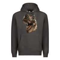Smoke Tyrannosaurus T Rex Face Premium Hoodie - LillyAllenDesigns