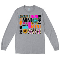 Heather Grey mini gemstone sunflower Long Sleeve Tee - texasbilliewilder