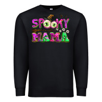 Black spooky mama Premium Sweatshirt - AdoDesignShop