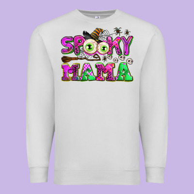 Spooky Mama Premium Sweatshirt Designed By Adodesignshop