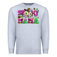 Heather Grey spooky mama Premium Sweatshirt - AdoDesignShop
