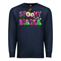 Navy spooky mama Premium Sweatshirt - AdoDesignShop