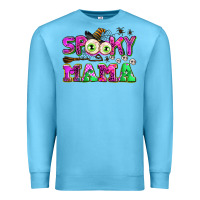 Ocean Blue spooky mama Premium Sweatshirt - AdoDesignShop