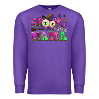 Purple spooky mama Premium Sweatshirt - AdoDesignShop