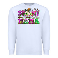 White spooky mama Premium Sweatshirt - AdoDesignShop
