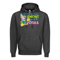 Charcoal Heather when life gives you lemons Zipper Hoodie - texasbilliewilder