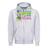 Heather Grey when life gives you lemons Zipper Hoodie - texasbilliewilder