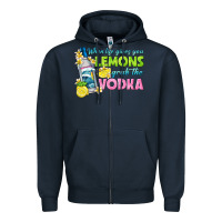 Navy when life gives you lemons Zipper Hoodie - texasbilliewilder