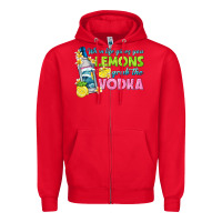 Red when life gives you lemons Zipper Hoodie - texasbilliewilder