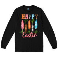 Black Happy Easter Long Sleeve Tee - RanaPortraitStore