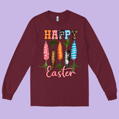 Long Sleeve Tee Happy Easter