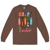 Chestnut Happy Easter Long Sleeve Tee - RanaPortraitStore