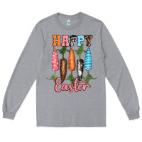 Heather Grey Happy Easter Long Sleeve Tee - RanaPortraitStore
