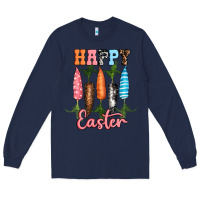 Navy Happy Easter Long Sleeve Tee - RanaPortraitStore