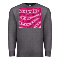 Charcoal Heather pink glitter heart Premium Sweatshirt - JahusDesignShop