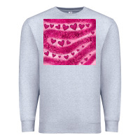 Heather Grey pink glitter heart Premium Sweatshirt - JahusDesignShop